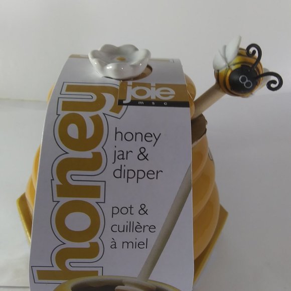 NEW BPA free  small cute honey jar  W/ bee dipper - Picture 13 of 15